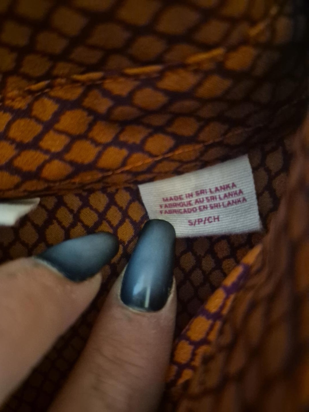 Levi's Women's Rust-Brown Patterned Button-Up Shirt - Picture 3 of 5